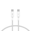 usb c to usb c ksix 65 w charge and data cable power delivery compatible ultra fast charging braided 1 m white