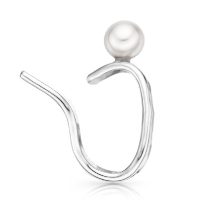 Zášnice ULTIMATE ear cuff s přírodní perlou