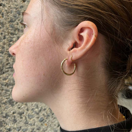 Earrings Struktura – gold-plated sterling silver 925/1000  Dick Wolf
