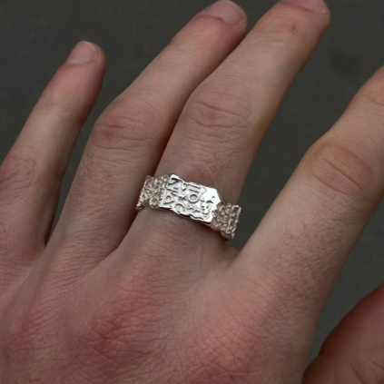 Ring Jan Glyphs Slim – Sterling silver 925/1000  Ondřej Stára