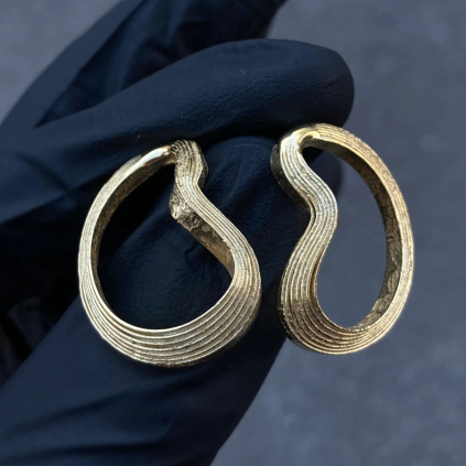 Earrings Beach Artifacts – Gold-plated sterling silver 925/1000  NLMT