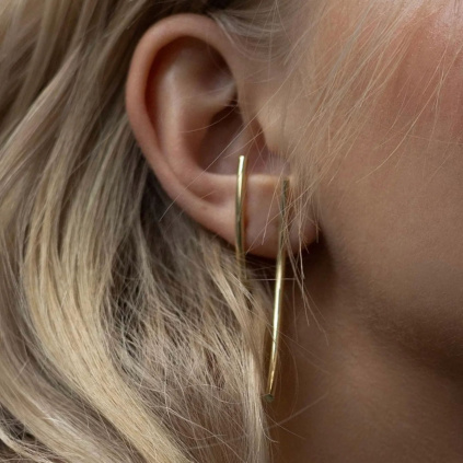 Earrings Lines 02 – Gold-Plated Stainless Steel  Klára Šípková