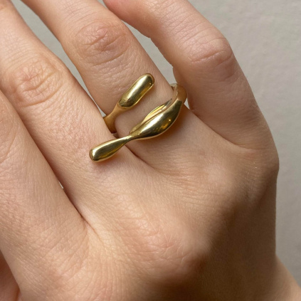 Ring MOMENTUM 1 – Gold-plated Sterling silver 925/1000  Magdalena Šťastníková