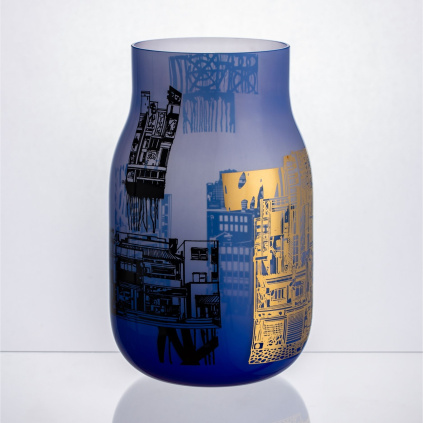 Michal Škapa x Studio DECHEM ⎸ Limited vase Code of the Streets - Blue  Michal Škapa x DECHEM