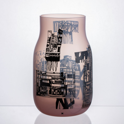 Michal Škapa x Studio DECHEM ⎸ Limited vase Code of the Streets - Smoky Pink  Michal Škapa x DECHEM