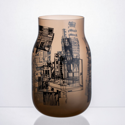 Michal Škapa x Studio DECHEM ⎸ Limited vase Code of the Streets - Smoky Brown / Black  Michal Škapa x DECHEM