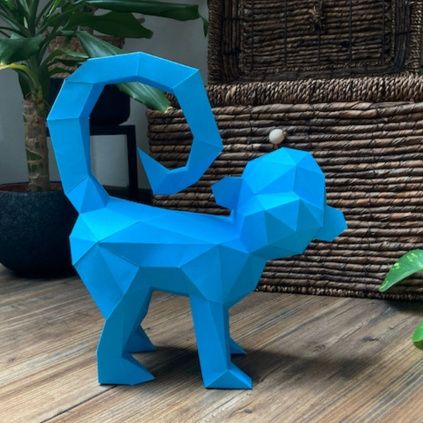 Wonkey the Monkey Paper Model – blue  Šikovná opice