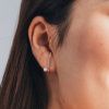 Fine Stripe Earrings – pearl, silver  NLMT