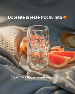Na letní posezení není nikdy pozdě. 🌞 Máme pro vás pár designových kousků, které patří (nejen) na letní stůl.👌 Sklo od...