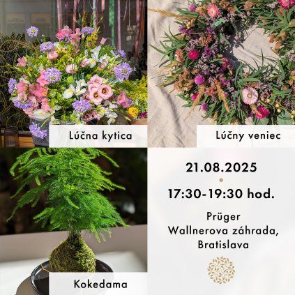 Choose Your Workshop  Three paths to creativity – a bouquet, a wreath, or a kokedama.