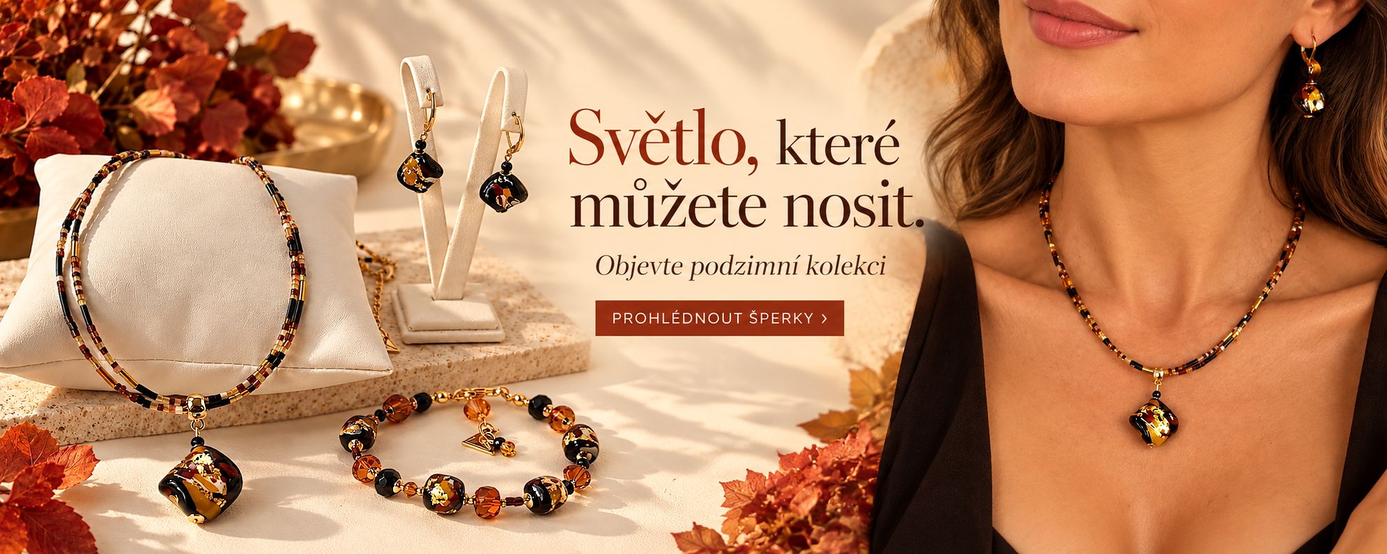 Šperky z perel Lampglas