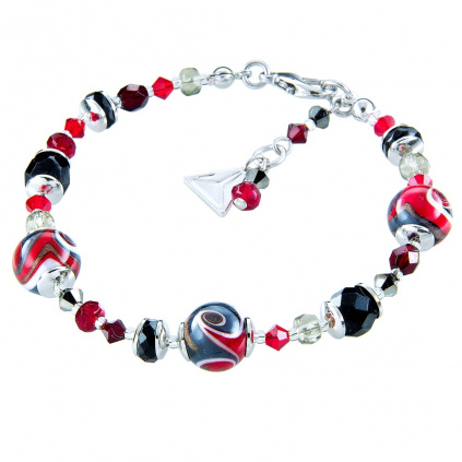 Mayan Love bracelet with Lampglas pearls
