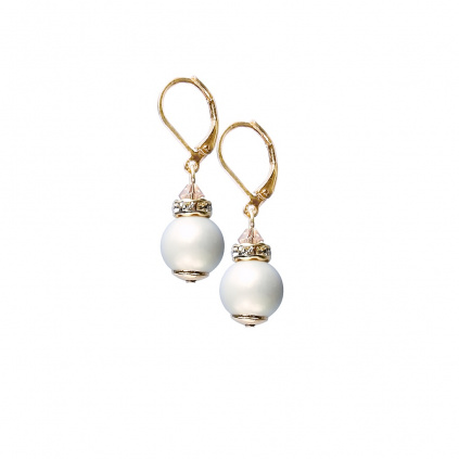 Sweet Cream earrings with Lampglas pearl
