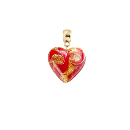 Přívěsek I Love You s 24kt zlatem v perle Lampglas