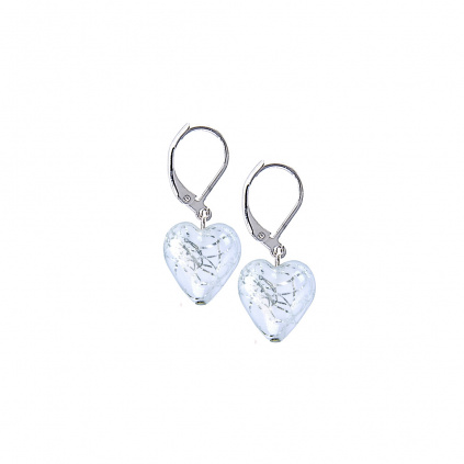 Pearl Symphony earrings with sterling silver in Lampglas pearls