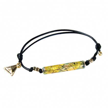 Bracelet Sunset in Jungle with 24K gold in Lampglas pearl