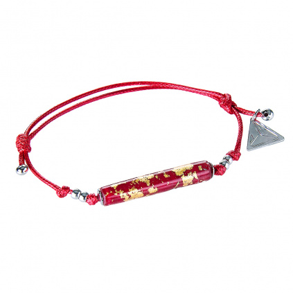 Passionate Day bracelet with 24k gold in Lampglas pearl