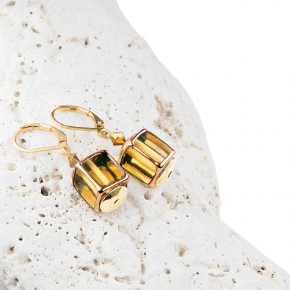 Original Glass Gold earrings with Lampglas pearl