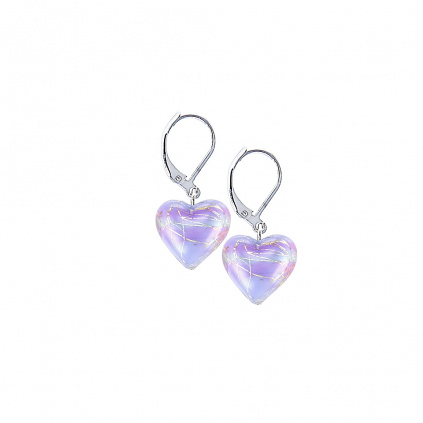 Touch of Provence earrings with sterling silver in Lampglas pearls