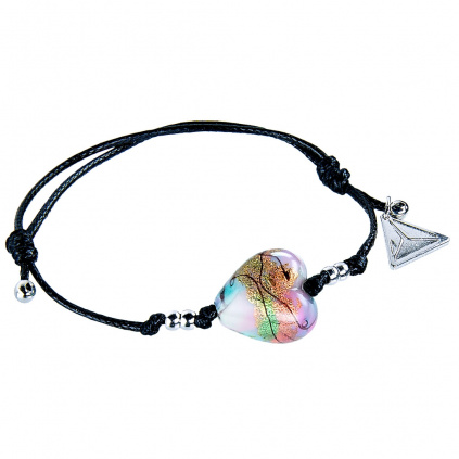 Rainbow Fairy bracelet with 24K gold in Lampglas pearl