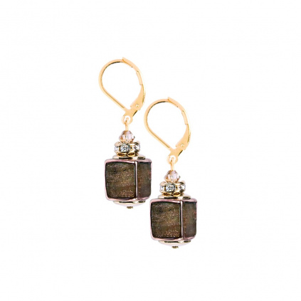 Auburn Treat earrings with unique Lampglas pearls