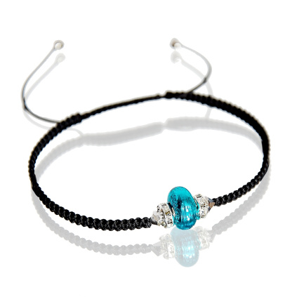Náramek Shamballa Sea Depth s perlou Lampglas