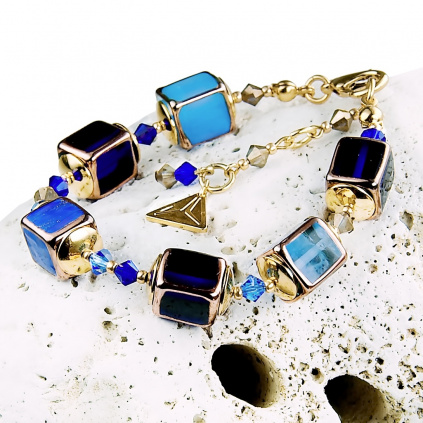 Ice Queen bracelet with Lampglas pearl