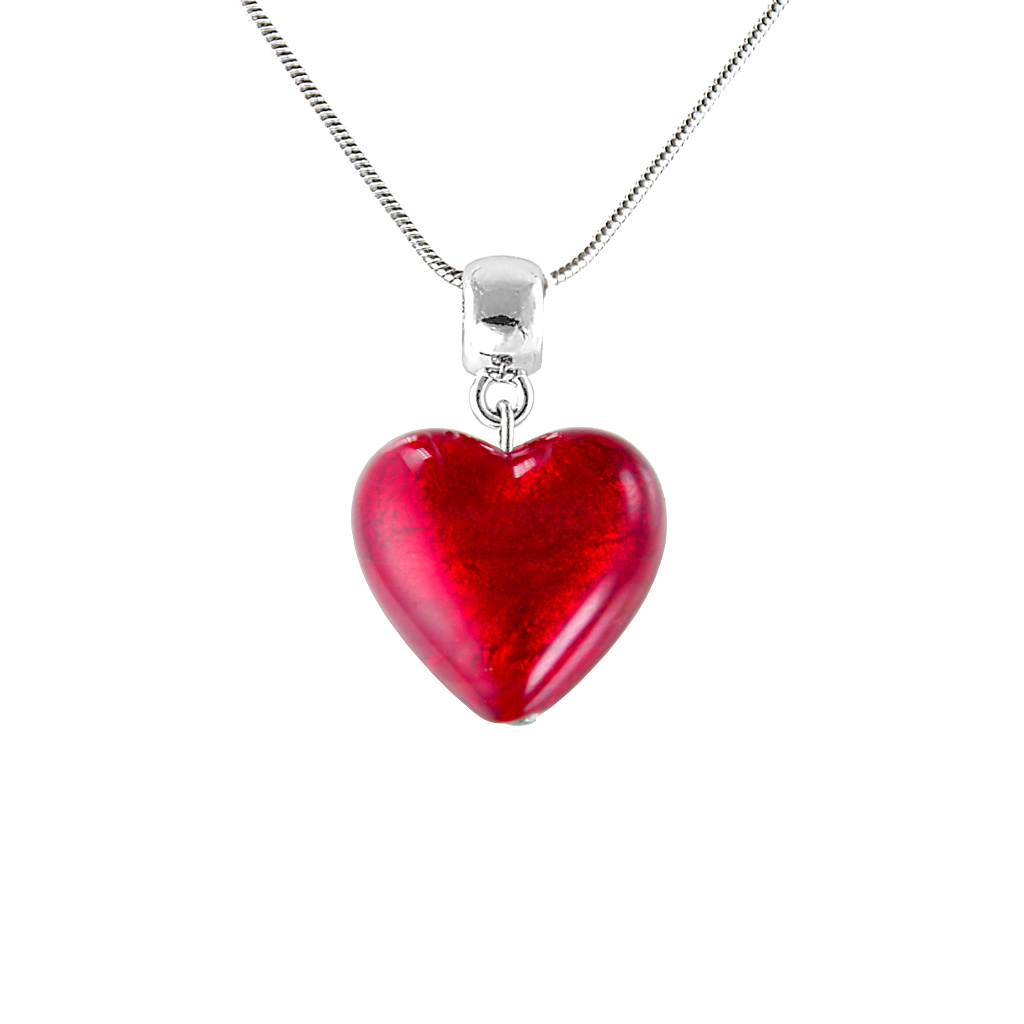 Pure Love distinctive necklace with 24K gold in Lampglas pearl
