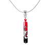 Passionate Red Black necklace with a unique Lampglas pearl