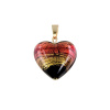 Unusual Red Sunset pendant with 24K gold in Lampglas pearl