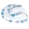 Crystal Spring necklace with Lampglas pearl
