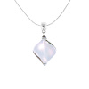 Hidden Passion White necklace with Lampglas pearl