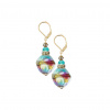 Playful Unicorn earrings with 24k gold in Lampglas pearls