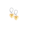 Golden Heart earrings with 24K gold in Lampglas pearl