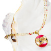 Red Desire necklace with 24K gold in Lampglas pearl