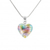 Rainbow Fairy necklace with 24k gold in Lampglas pearl