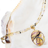 Romantic Roots distinctive necklace with 24K gold in Lampglas pearl