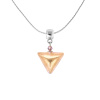 Golden Triangle necklace with 24k gold in Lampglas pearl