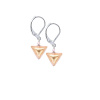 Golden Triangle earrings with 24K gold in Lampglas pearl
