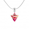 Passionate Story Triangle necklace with 24K gold in Lampglas pearl