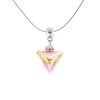 Necklace Sweet Rose Triangle with 24K gold in Lampglas pearl