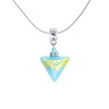 Necklace Morning Sky Triangle with 24K gold in Lampglas pearl