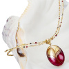 Noble necklace Red Sea with 24K gold in Lampglas pearl