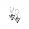 Crazy Triangle earrings with 24K gold in Lampglas pearl