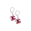 Raspberry Kiss Amulet earrings with Lampglas pearl