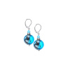 Blue Lagoon earrings with sterling silver in Lampglas pearls