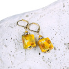 Amber Dream earrings with 24K gold in Lampglas pearl