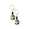 Autumn Symphony earrings with 24K gold in Lampglas pearl