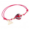 Fire Heart bracelet with a unique Lampglas pearl