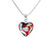 Heart Dots of Love necklace with 24K gold in Lampglas pearl